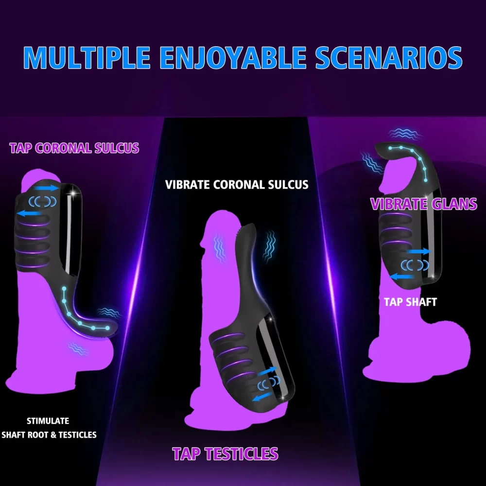 Adjustable Tapping Male Masturbator Man Automatic Penis Enlargement Erection Vibrator Trainer Stimulator Prostate Adult Sex Toys - Image 6