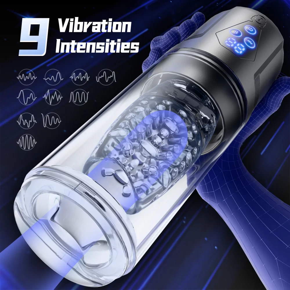 Upgrade 3 in 1 Male Masturbator Sex Toy with App Control Realistic Blowjob Machine 9 Thrusting Rotating & Vibrating Male Stroker - Image 3