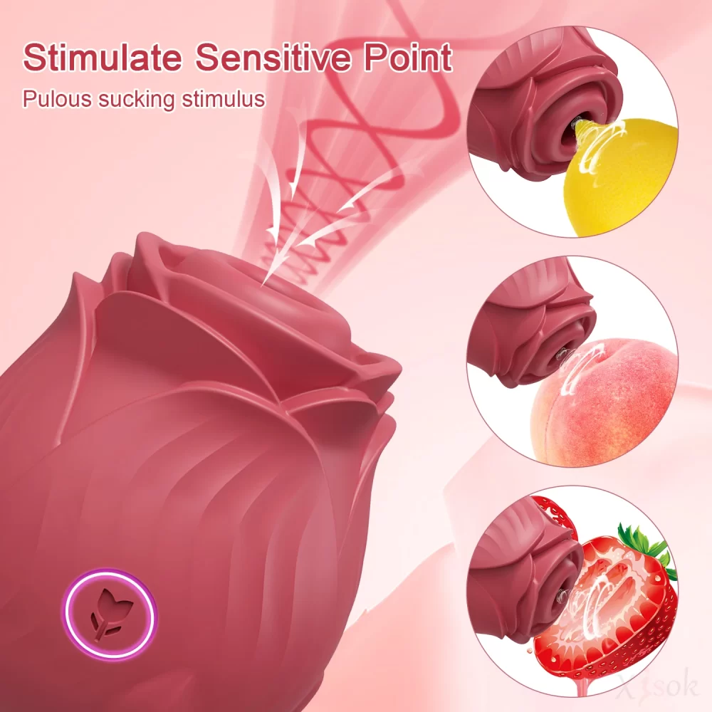 Sex Toys Rose Dildo Vibrator Adult Toys Sucking Vibrating for Women Clitoral Nipple Sucker Stimulator G Spot Couples Sex Games - Image 3
