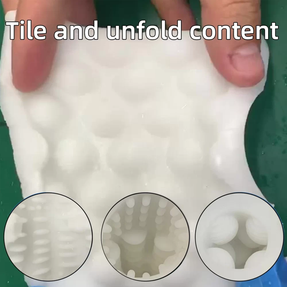 Male Masturbation Sex Toy Delay Trainer TPE Soft Rubber Three Channel Vaginal Penis Massage Airplane Cup Adult Products massage - Image 4