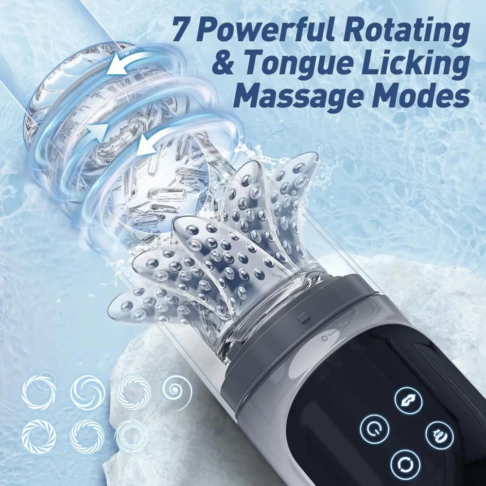 LCD Automatic Sucking Licking Male Masturbator Penis Pump Pocket Pussy Male Masturbation with 14 Powerful Modes Sex Toys for Man - Image 4
