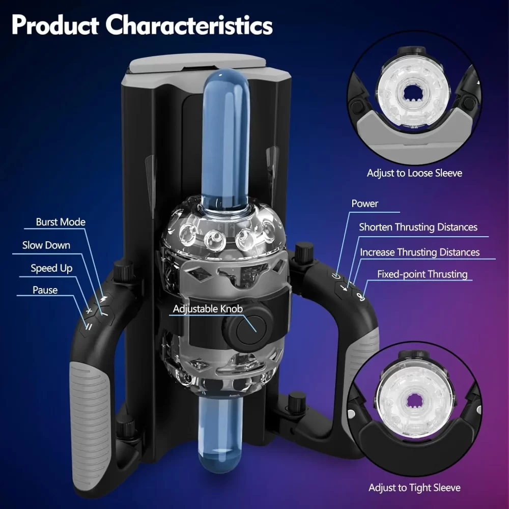Automatic Thrusting Male Masturbator Cup Stimulators Game Jet Cups Retractable Vibrating Robotic Handle Control Sex Toys For Men - Image 6