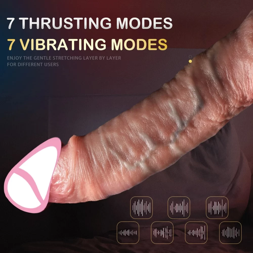 Realistic Dildo Telescopic Vibrator Masturbation Anal plug for Women Thrusting Dick Penis Adult Heating Remote Control Sex toys - Image 6