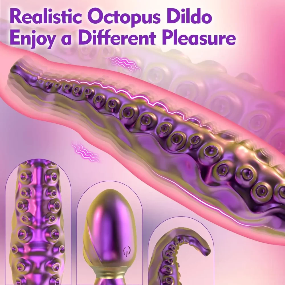Vibrating Realistic Monster G-Spot Dildos Octopus Vibrator wit 10 Powerful Mode Adult Sex Toys for Women Anal Vagina Stimulation - Image 5
