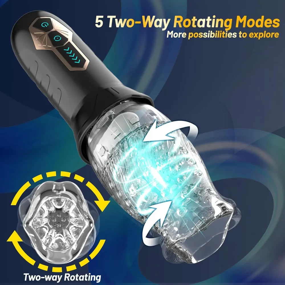 Male Automatic Masturbator Cup Vagina Masturbation 5 Rotating &10 Vibrator Penis Blowjob Pussy Stimulator Adult Sex Toys for Men - Image 5