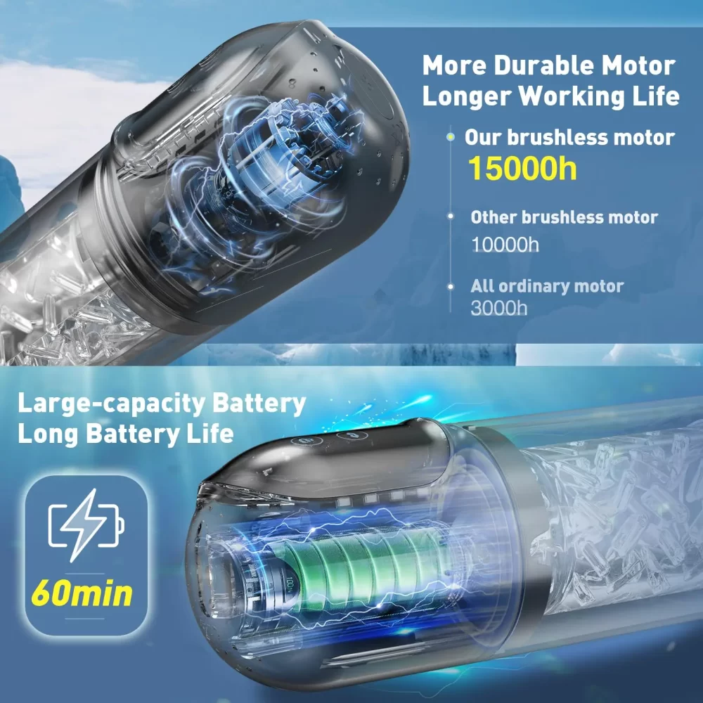 LCD Automatic Sucking Licking Male Masturbator Penis Pump Pocket Pussy Male Masturbation with 14 Powerful Modes Sex Toys for Man - Image 8