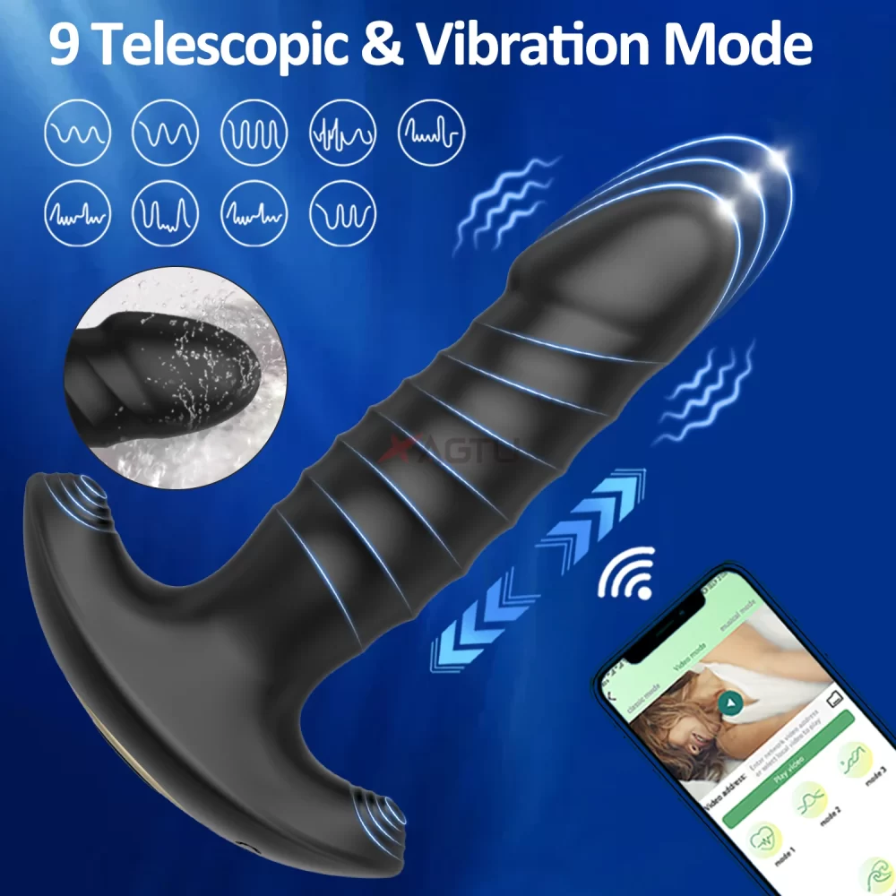 APP Thrusting Anal Vibrator for Adult Wireless Butt Plug Sex Toys for Men Prostate Massager Ass Anal Dildo Buttplug Adult Goods - Image 3