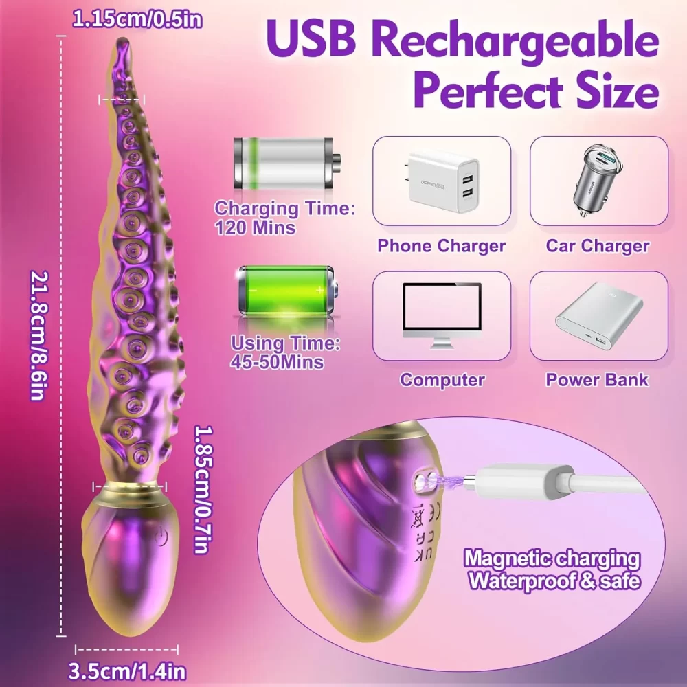 Vibrating Realistic Monster G-Spot Dildos Octopus Vibrator wit 10 Powerful Mode Adult Sex Toys for Women Anal Vagina Stimulation - Image 7