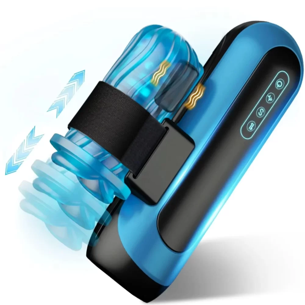 Automatic Male Masturbator Interchangeable Pocket Pussy Blowjob Vibrator with 6 Types of Piston and 5 Speed Modes Adult Sex Toys - Image 9