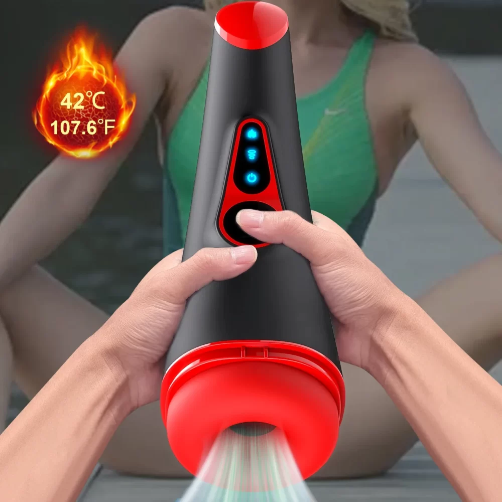 Powerful Male Masturbator Sex Toys for Men Sucking Heating Vibrating LCD Display Penis Pump Male Masturbators Adult Toys MAN 18+
