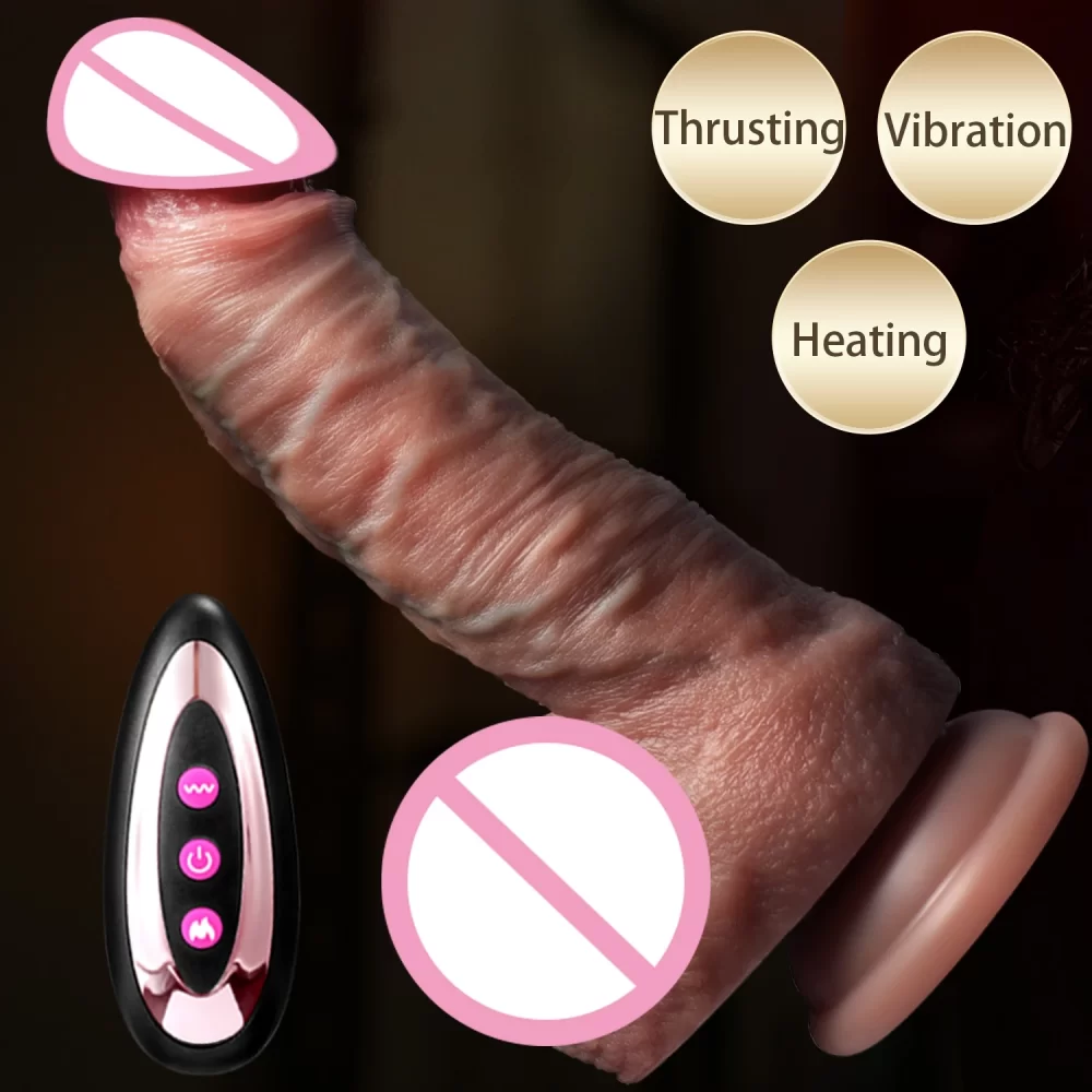 Realistic Vibrator Dildo Telescopic Female Vaginal Penetration Masturbator Anal Plug Penis Heated Vibrating Sex Toys For Women - Image 7