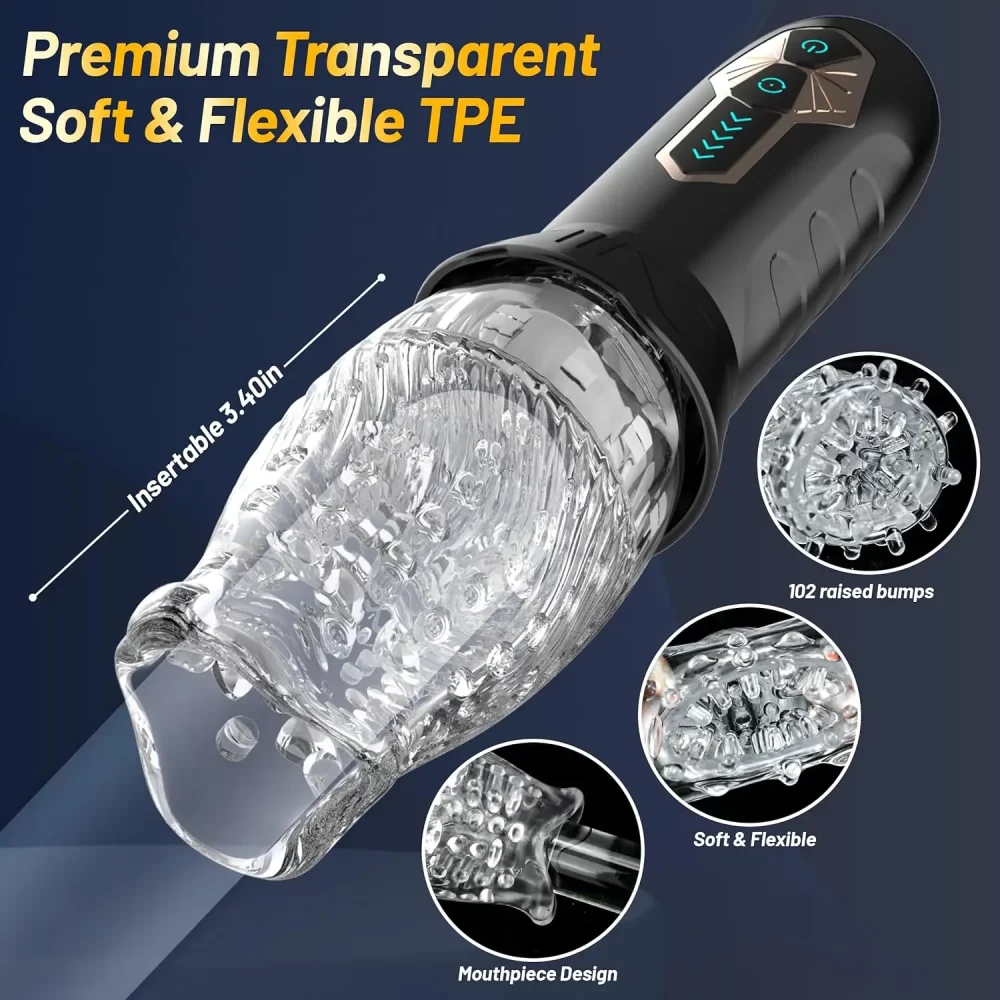 Male Automatic Masturbator Cup Vagina Masturbation 5 Rotating &10 Vibrator Penis Blowjob Pussy Stimulator Adult Sex Toys for Men - Image 7