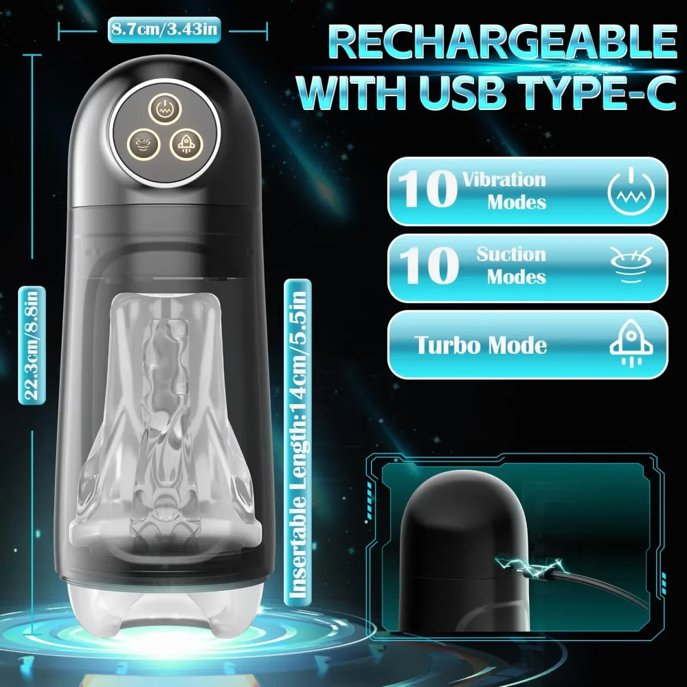 Automatic Male Sucking Masturbator Cup with TPE Channel Rubber Vagina Blowjob Textured Penis Pump Adult Sex Toys for Men 18 - Image 7
