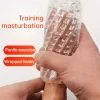 Male Masturbator Glans Exercise Sucking Pocket Pussy Transparent 9cm Masturbation Cup Penile Massager Sex Toys for Men Blowjob