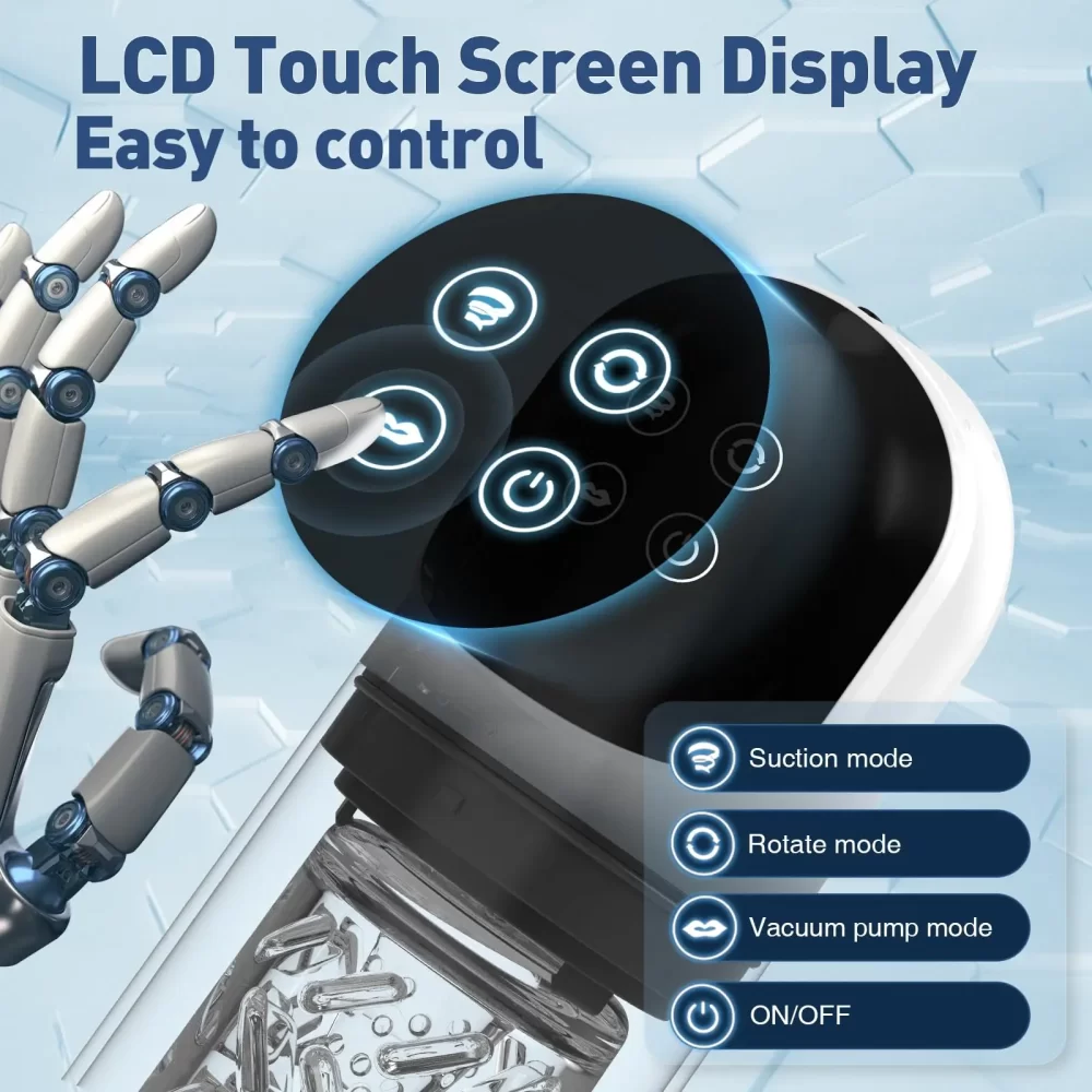 LCD Automatic Sucking Licking Male Masturbator Penis Pump Pocket Pussy Male Masturbation with 14 Powerful Modes Sex Toys for Man - Image 6